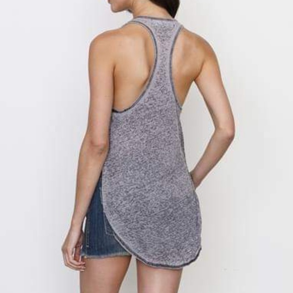 SOCAL MINERAL WASH BURNOUT RACERBACK TANK GRAY - Picture 5 of 6